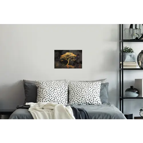 Boom - Schilderij - Goud - Abstract Muursticker klein -slaapkamer