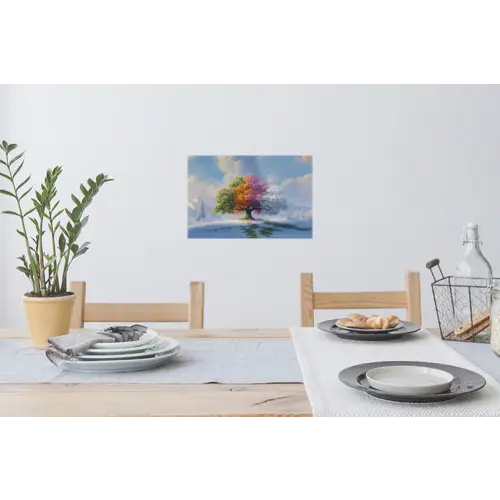 Boom - Seizoenen - Winter - Landschap Muursticker klein -eettafel