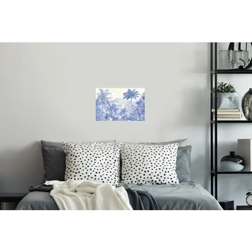 Tropisch - Jungle - Blauw Muursticker klein -slaapkamer