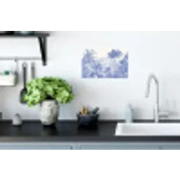 Tropisch - Jungle - Blauw Muursticker klein -keuken