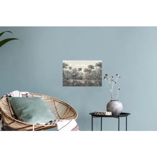 Tropisch - Landschap - Illustratie Muursticker klein -plant