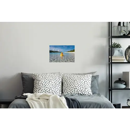Tropisch - Badeend - geel Muursticker klein -slaapkamer