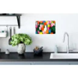 Tulpen - Kat - Kleurrijk Muursticker klein -keuken