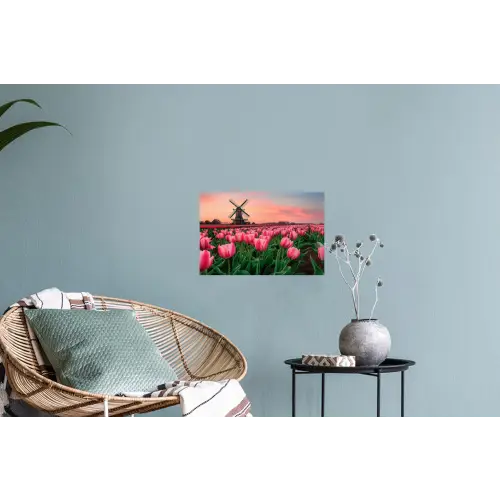 Tulpen - Molen - Nederland Muursticker klein -plant
