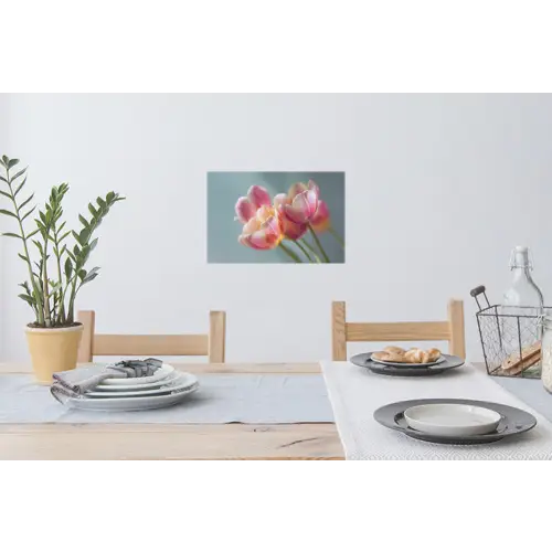 Tulpen - Roze - Stelen Muursticker klein -eettafel