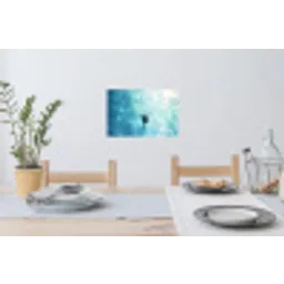 Schildpad - Zee - Blauw - Schittering Muursticker klein -eettafel