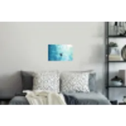 Schildpad - Zee - Blauw - Schittering Muursticker klein -slaapkamer