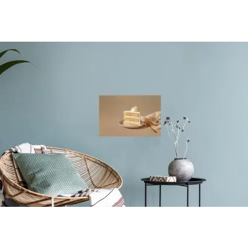 Vanilletaart - Cake - Romig Muursticker klein -plant