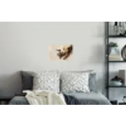 Vanille - Bloemen - Beige Muursticker klein -slaapkamer