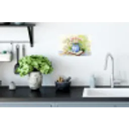 Vaas - Delftsblauw - Madeliefjes Muursticker klein -keuken