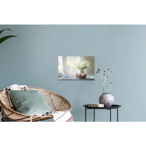 Vaas - Eieren - Bloemen Muursticker klein -plant