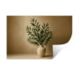 Vaas - Olijftakken - Bladeren - Beige Muursticker klein -3d