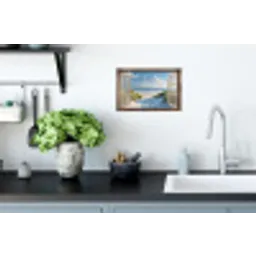 Doorkijk - Strand - Raam - Duinen - Zee Muursticker klein -keuken