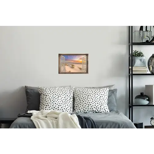 Doorkijk - Strand - Duinen - Natuur - Landschap Muursticker klein -slaapkamer