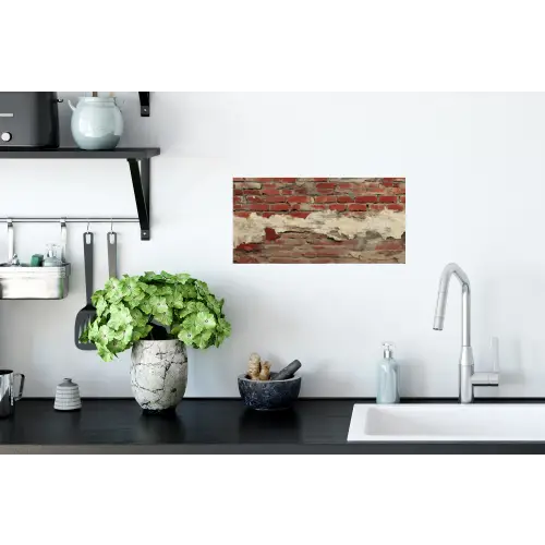 Muur - Baksteen - Verweerd Muursticker klein -keuken