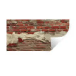 Muur - Baksteen - Verweerd Muursticker klein -3d
