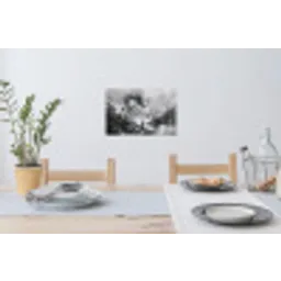 Krijger - Draak - Grijs Muursticker klein -eettafel