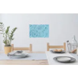 Water - Blauw - bubbels Muursticker klein -eettafel