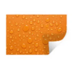 Water - Druppels - Oranje Muursticker klein -3d