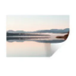 Water - Bomen - Mistlaag Muursticker klein -3d