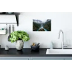 Waterval - Bomen - Bergen Muursticker klein -keuken