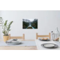 Waterval - Bomen - Bergen Muursticker klein -eettafel