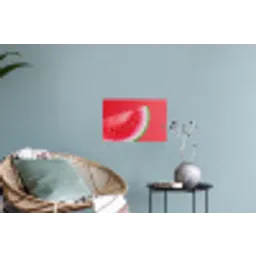 Watermeloen - Rood - Zomers Muursticker klein -plant