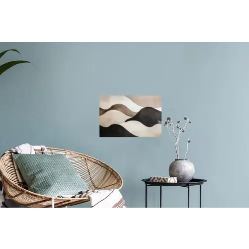 Golven - Abstract - Beige Muursticker klein -plant
