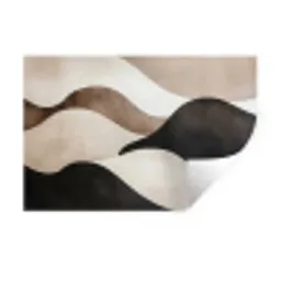 Golven - Abstract - Beige Muursticker klein -3d