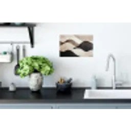 Golven - Abstract - Beige Muursticker klein -keuken