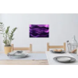 Golven - Abstract - Paars Muursticker klein -eettafel