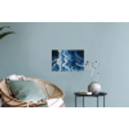 Golven - Blauw - Schuim Muursticker klein -plant