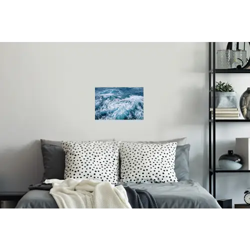 Golven - Oceaan - Blauw Muursticker klein -slaapkamer