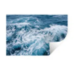 Golven - Oceaan - Blauw Muursticker klein -3d