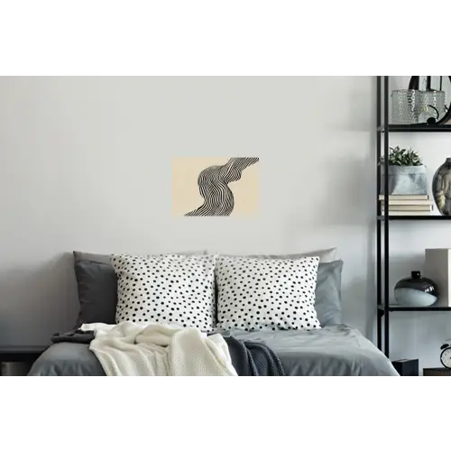 Golvend - Lijnen - Abstract - Silhouet Muursticker klein -slaapkamer