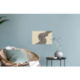 Golvend - Lijnen - Abstract - Silhouet Muursticker klein -plant
