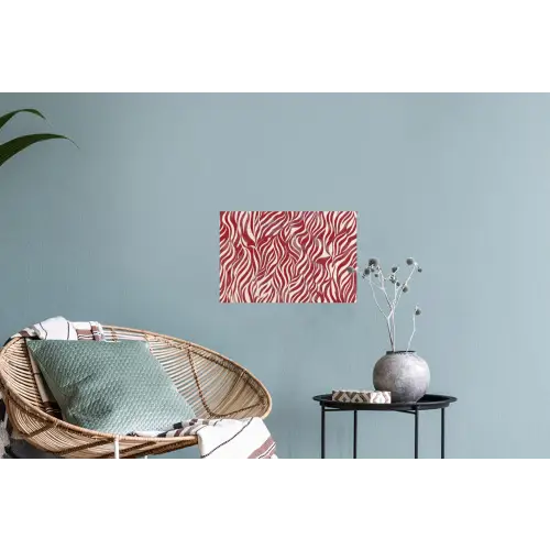Golvende vormen - Abstract - Rood Muursticker klein -plant
