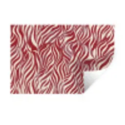 Golvende vormen - Abstract - Rood Muursticker klein -3d