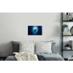 Walvis - Vissen - Donkerblauw Muursticker klein -slaapkamer