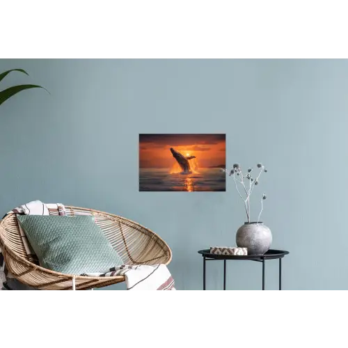 Walvis - Zon - Zee Muursticker klein -plant