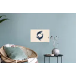 Walvissen - Spetters - Cirkel - Donkerblauw Muursticker klein -plant