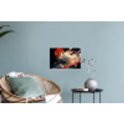 Witte vos - wolken - maan Muursticker klein -plant