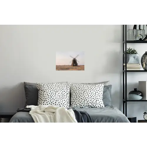 Windmolens - Landschap - Veld Muursticker klein -slaapkamer