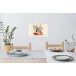 Wijnflessen - Takken - Sinaasappels Muursticker klein -eettafel