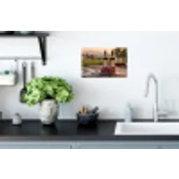 Wijn - Glazen - Druiven - Wijngaard Muursticker klein -keuken