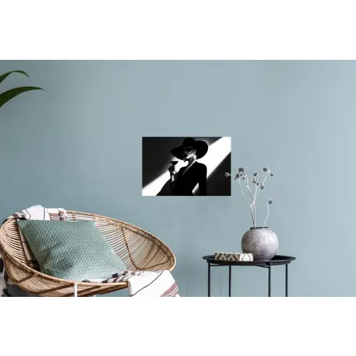 Vrouw - Wijn - Chic Muursticker klein -plant