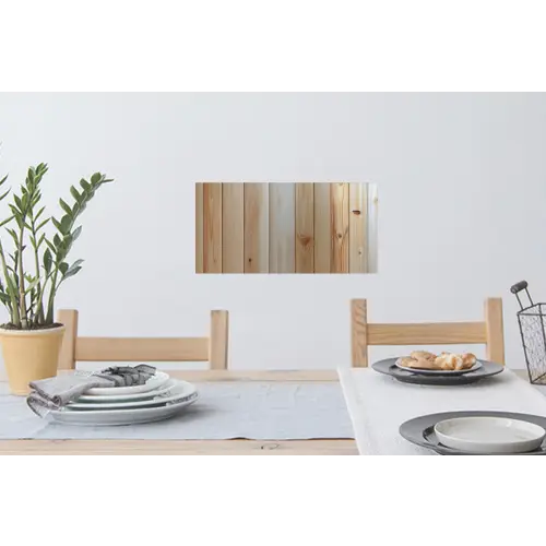 Hout - Planken - Licht Muursticker klein -eettafel