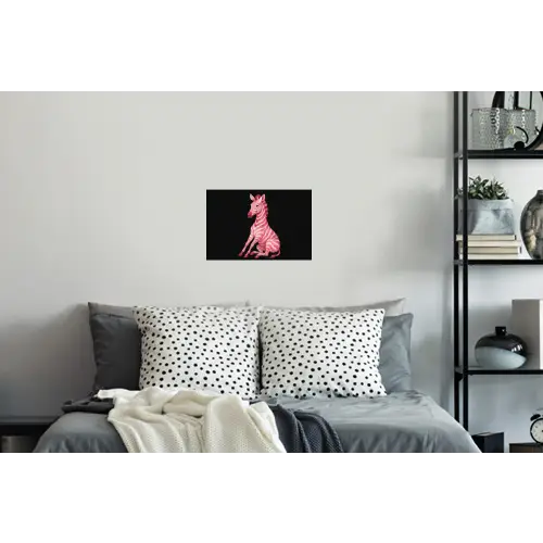 Zebra - Roze - Gestreept Muursticker klein -slaapkamer
