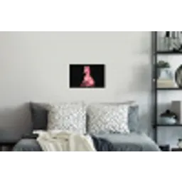 Zebra - Roze - Gestreept Muursticker klein -slaapkamer
