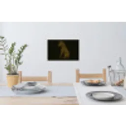 Zebra - Strepen - Goud Muursticker klein -eettafel